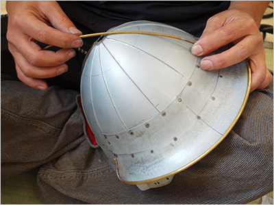 Hand Spliced iron helmet